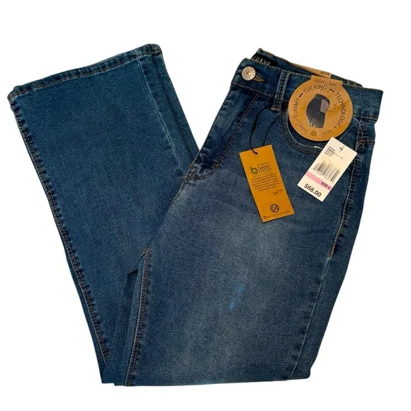 CURVE APPEAL High Rise Kick Flare Ankle Jeans Size 6 **NEW** - Picture 1 of 5